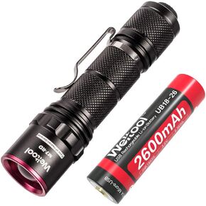 Weltool M7-RD Red Light Even-Beam Flashlight Dark Adaptation Serie Preserve Night Vision for Sea Turtles Safety, Aviation, Astronomy, Camping, Hunting