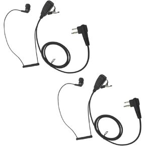 2 Pin Earpiece M1 Ear Piece Headset Ptt Mic in Ear Earbuds for Motorola cp100 cls1410 gp300 cp200d bpr40 cls 1110 1410 cp185 dlr1060 rdm2070d dlr1020 rmu2040 rdu4100 dtr700(2Pack)