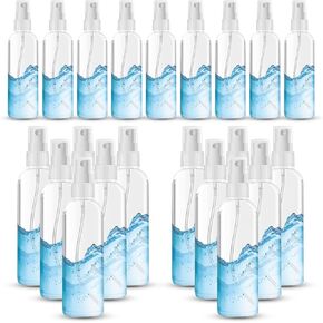 AODESTINY 60PCS Small Spray Bottle, 2oz/60ml Clear Fine Mist Spray Bottle Mini Empty Hair Spray Bottle, Plastic Refillable Cosmetic Containers for Plants, Cleaning, Misting & Skin Care