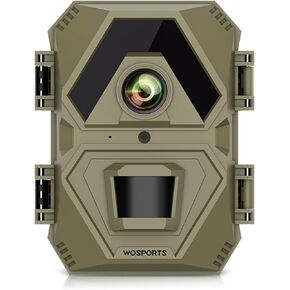 WOSPORTS Mini Trail Camera 24MP 1440P, Game Camera with 2'' LCD, Night Vision Motion Activated Waterproof, 0.2s Trigger Speed Hunting Camera, 120° Wide-Angle Deer Camera for Outdoor Hunting