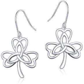 Celtic Leverback Earrings for Women 925 Sterling Silver Witches Knot Drop Dangle Earrings Jewelry