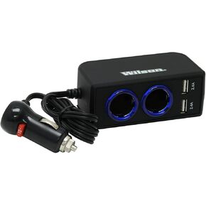 Wilson 3052224USBBL 12-Volt Dual USB Adapter with 3 Foot Cord