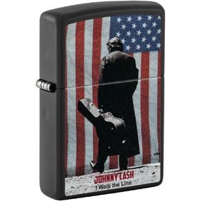 Zippo Johnny Cash Walk The Line Black Matte Pocket Lighter