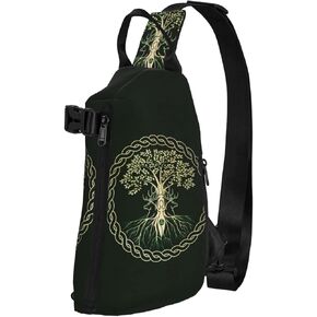 Norse Viking Goddess Wiccan Wicca Pagan Sling Backpack Rope Crossbody Shoulder Bag for Men Women Travel Hiking Outdoor Daypack