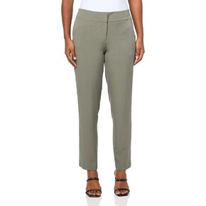 Kasper Women's Plus Size Fly Front Slim Pant