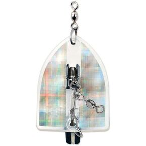 Luhr Jensen Deep Six Diver, Clear/Silver Disco Tape, 4-Inch
