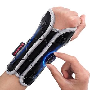 Carpal Tunnel Wrist Brace Adjustable Knob Wrist Support Stabilizer Hand Brace Night Support for Arthritis Tendonitis Sprains Wrist Pain, Fits Left & Right Hand Men and Women (5.5-9.5 inches)