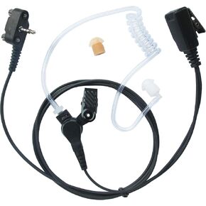 FBI Surveillance Earpiece Acoustic Tube Headset with PTT Mic for Yaesu Vertex Standard Two Way Radio VX-261 VX-451 VX-230 VX-231 VX-350 VX-351 EVX-531 EVX-534 Walkie Talkie…