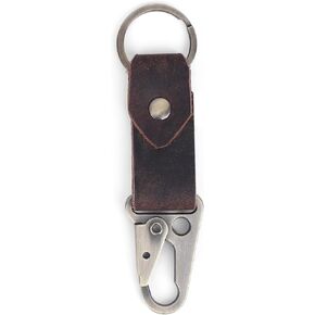 سلسلة مفاتيح جلدية Valet Keychain سلسلة مفاتيح جلدية مع حلقة حزام، سلسلة مفاتيح جلدية تكتيكية HK EDC بمشبك Fob، سلسلة مفاتيح جلدية، حامل مفاتيح جلدي، حافظة مفاتيح للرجال والنساء in Kuwait