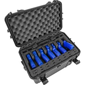حافظة صلبة لمجلة 7 Pistol 14، حافظة مسدس DORO مع حشوة إسفنجية مخصصة من MyCaseBuilder - مقاومة للماء، شديدة التحمل - مسدس تكتيكي/سلاح ناري وحامل ذخيرة، 15.75 × 9 × 10.5 بوصة، أسود
