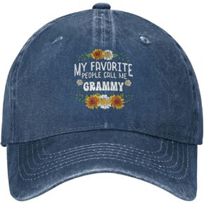 My Favorite People Call Me Grammys Hat Men Baseball Cap with Design Caps Navy Blue