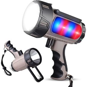 ErayLife Rechargeable Spotlight Flashlight High Lumens, IP67 Waterproof Handheld Flashlighs for Home Camping Emergencies, 9600mAh Power Bank, 6 Light Modes, Foldable Stand, Camping Lights & Lanterns