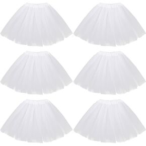 kilofly 6pc Girls Ballet Tutu Kids Birthday Princess Party Favor Dress Skirt Set