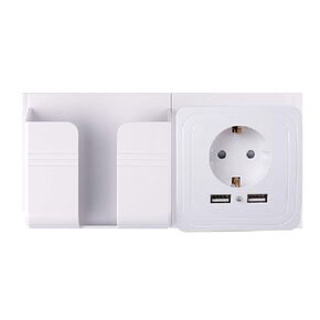 1set Smart Home Dual USB Port 2400mA Wall Charger Adapter 16A EU Standard Electrical Plug Socket Power Outlet Panel 110~250V