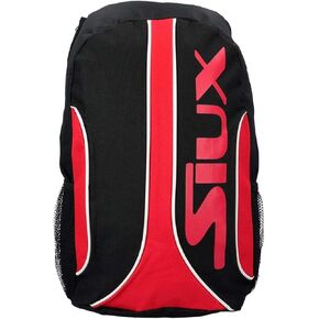 SIUX FUSION BLACK RED Padel Backpack I Compact I Practical I Lightweight I Ideal for Storing Padel Gear