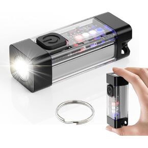 SPOMOX Mini EDC Flashlight Rechargeable with Keychain, Super Bright 700 Lumen Pocket Flashlight, Tiny LED keychain Lights with Magnetic base, USB-C Rechargeable, for Camping, Outdoors and Emergencies.