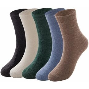 Aicuiye Wool Socks for Women,Cute Cat Christmas Winter Warm Half Tube Funny Socks,size US 6-11,5 Pairs