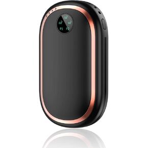 Hand Warmer 10000 mAh, Rechargeable Electric Double-Sided Hand Warmer, Portable Fast Heating Reusable Handwarmer Power Bank with Digital Display and Sunset Light for Hunting Camping