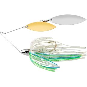 War Eagle Custom Lures Nickel Frame Double Willow Spinnerbait Blue Herring Skirt 3/8 oz.