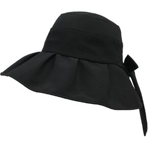 Fishing Hat for Women, Breathable Wide Brim Butterfly Bow Sun Hat Summer UV Protection Cap for Fishing Hiking