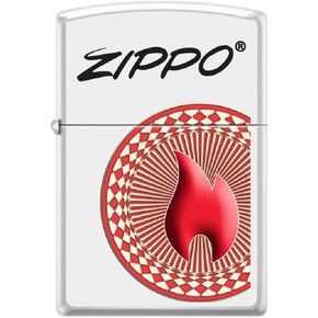 Zippo Lighter- Zippo and Flame Logo Windproof Lighter (Zippo Flame #Z6033)