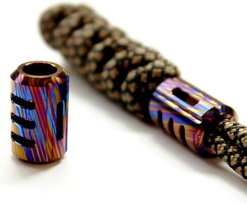 Titanium Burn Blue Parachute Paracord Cord Tool Lanyard Bead Charms EDC Accessories for Pendant Necklace Keychain Pendant Lanyard Zipper Pull in Saudi Arabia