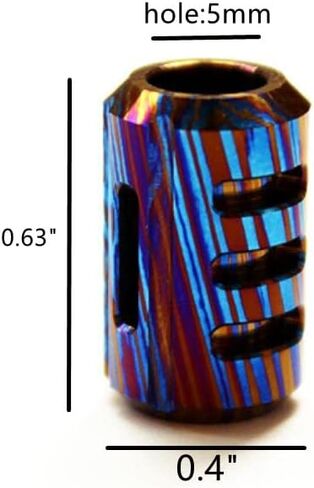 Titanium Burn Blue Parachute Paracord Cord Tool Lanyard Bead Charms EDC Accessories for Pendant Necklace Keychain Pendant Lanyard Zipper Pull in Saudi Arabia