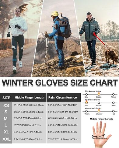 RIGWARL Gloves for Cool&Cold Weather Waterproof, Winter Gloves for Men Women Touch Screen in Kuwait