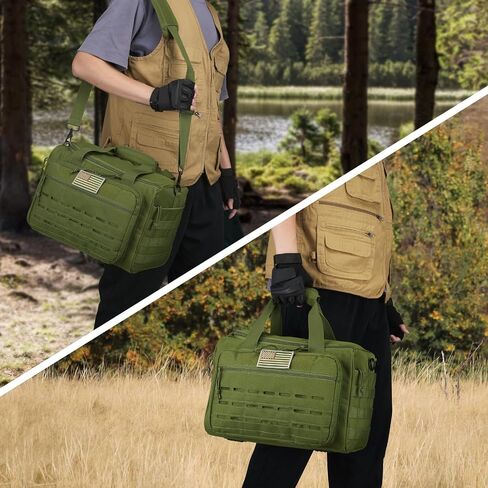 CVLIFE Tactical Gun Range Bag Pistol Shooting Range Duffle Bag, Range Bag for Handguns Gun Case Bag with Lockable Zipper for Shooting Range Outdoor Hunting in Saudi Arabia