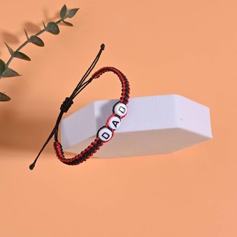 DLYFNVEV Dad Mom Brother Sister Bracelet Adjustable Handmade String Bracelet Gift For Family For Birthday Christmas (Adjustable size - suitable for 14cm-20cm wrist length) in Kuwait