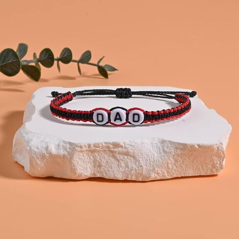 DLYFNVEV Dad Mom Brother Sister Bracelet Adjustable Handmade String Bracelet Gift For Family For Birthday Christmas (Adjustable size - suitable for 14cm-20cm wrist length) in Kuwait