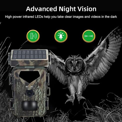 Trail Camera with Detailed Images, IR Night, Tracking Moving Targets, Hunting Camera for Wildlife Monitoring Indoor Outdoor Usage. in Saudi Arabia
