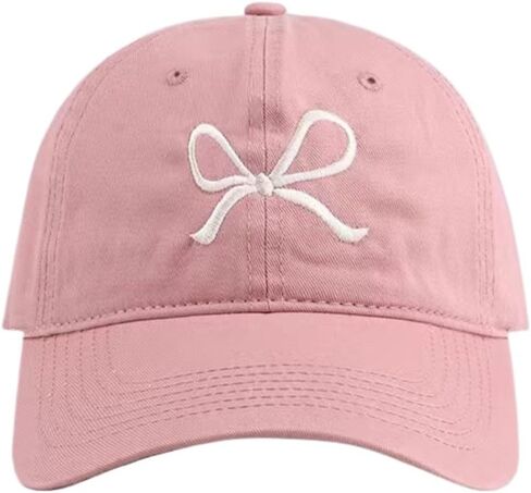 Sumleno المرأة العصرية لطيف القوس قبعة بيسبول Y2k الجمالية Coquette Preppy قبعة واقية من الشمس المشي لمسافات طويلة السفر قبعة سائق الشاحنة الملحقات in Saudi Arabia