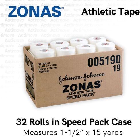 شريط زوناس الرياضي، مسامي، لفات 1-1/2 بوصة، صندوق من 32 قطعة in Kuwait
