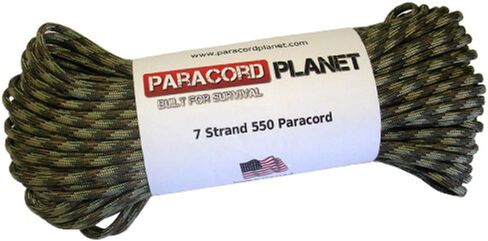 Paracord Planet 550 lb, 50' Foot Hank, Parachute Cord. Also Known as Paracord Rope, Parachute Rope, Utility Cord, Tactical Cord, and Military Cord. USA Made to Provide Durability and Strength. in Saudi Arabia