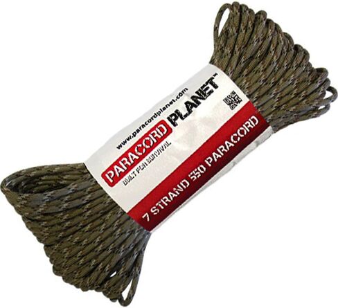 Paracord Planet 550 lb, 50' Foot Hank, Parachute Cord. Also Known as Paracord Rope, Parachute Rope, Utility Cord, Tactical Cord, and Military Cord. USA Made to Provide Durability and Strength. in Saudi Arabia