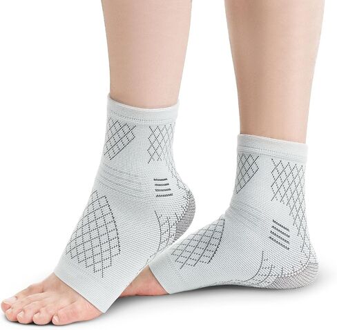 INDEEMAX 2 Pack Ankle Brace for Sprained Ankle, Arch Support Compression Sleeve Socks for Women & Men, Achilles Tendonitis Brace Wraps for Plantar Fasciitis, Foot Swelling Relief in Saudi Arabia