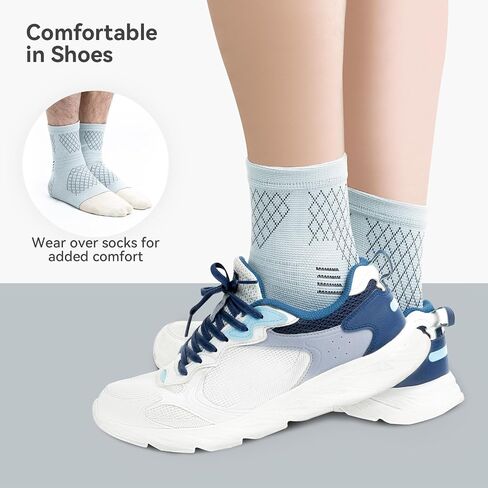 INDEEMAX 2 Pack Ankle Brace for Sprained Ankle, Arch Support Compression Sleeve Socks for Women & Men, Achilles Tendonitis Brace Wraps for Plantar Fasciitis, Foot Swelling Relief in Saudi Arabia