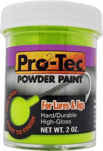 Pro Tec Powder Paint Bundle, Green Chartreuse - 3-Pack, Powder Lure Paint for Jig Heads, Fishing Lure Paint and Dye, 2 Oz in Saudi Arabia