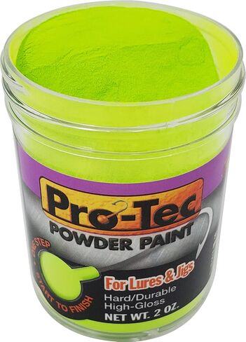 Pro Tec Powder Paint Bundle, Green Chartreuse - 3-Pack, Powder Lure Paint for Jig Heads, Fishing Lure Paint and Dye, 2 Oz in Saudi Arabia