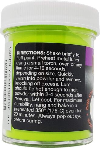 Pro Tec Powder Paint Bundle, Green Chartreuse - 3-Pack, Powder Lure Paint for Jig Heads, Fishing Lure Paint and Dye, 2 Oz in Saudi Arabia