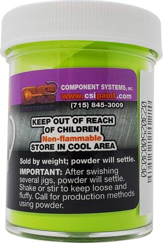 Pro Tec Powder Paint Bundle, Green Chartreuse - 3-Pack, Powder Lure Paint for Jig Heads, Fishing Lure Paint and Dye, 2 Oz in Saudi Arabia
