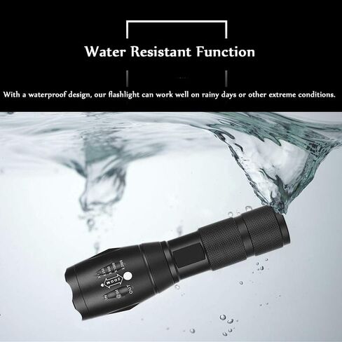 2 Pack Tactical Green Light Flashlight Single Modes Zoomable LED Hunting Light for Night Vision in Saudi Arabia