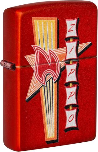 Zippo Lighter: Retro Zippo Design - Metallic Red 81472 in Saudi Arabia