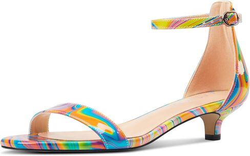 Aachcol Women Sandals Peep Open Toe Kitten Low Heel Ankle Strap Dress Shoes 1.5 Inch in Saudi Arabia