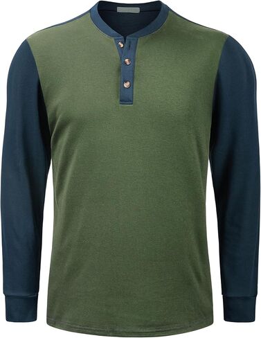 Derminpro Men's Stretchy Ribbed Short Sleeve Henley Shirts Soft Muscle T-Shirts in Saudi Arabia