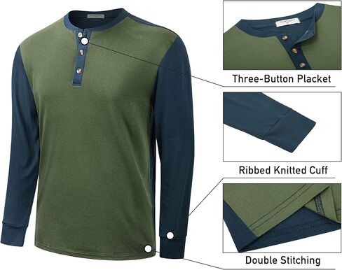 Derminpro Men's Stretchy Ribbed Short Sleeve Henley Shirts Soft Muscle T-Shirts in Saudi Arabia