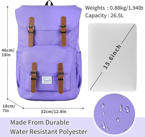 حقيبة ظهر تشيس شيك للرجال والنساء، حقيبة ظهر كلاسيكية مقاس 15.6 بوصة حقيبة عصرية للجنسين حقيبة يومية كاجوال للسفر والجامعة والعمل (أسود) in Kuwait