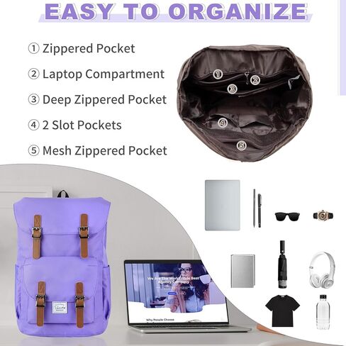 حقيبة ظهر تشيس شيك للرجال والنساء، حقيبة ظهر كلاسيكية مقاس 15.6 بوصة حقيبة عصرية للجنسين حقيبة يومية كاجوال للسفر والجامعة والعمل (أسود) in Kuwait