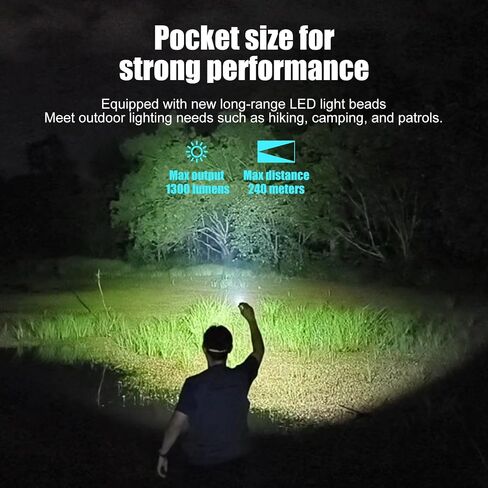 Rechargeable Flashlight,Super Bright,Flashlights High Lumens, Small EDC Flashlights for Emergencies,with Magnetic Base,IP68 Waterproof Flash Light for Camping,Hiking,Outdoor,Home (Black) in Saudi Arabia